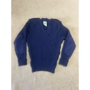 Defense Logistics Agency Guardian Collection Size 40R Military Blue Wool Sweater